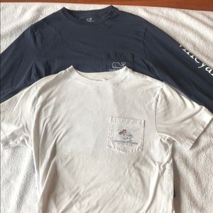 Vineyard Vines 2 men’s XS crew tees/1long & 1short